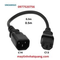 Dây nguồn UPS C13 C14 dài 0.3m (tiết diện lõi đồng 3x 1.5mm2)