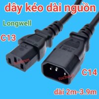 Dây nguồn UPS, PDU Chuẩn C13, C14 hãng LONGWELL dài 2-3.9m, lõi Đồng 3Cx1.0/1.04mm2