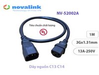 Dây nguồn UPS, server chuẩn C13 C14 Novalink NV-52002A dài 1M, lõi đồng 3G x 1.31mm tiêu chuẩn UL
