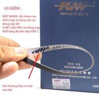 dây nhám mài KM KIỂU MỚI máy cắt vải đứng 6 inch , 8 inch , 10 inch , 12 inch , 13 inch ... (100 chiếc )