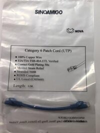 Dây nhảy, dây patch cord dài 0.5m cat6 Sino-Amigo cao cấp SN-20101
