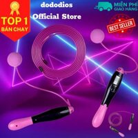 Dây nhảy không dây đếm số màn hình điện tử - tặng kèm bộ dây khi cần, dây nhảy thể dục không dây - chính hãng dododios - Hồng