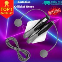 Dây nhảy không dây đếm số màn hình điện tử - tặng kèm bộ dây khi cần, dây nhảy thể dục không dây - chính hãng dododios - Xám