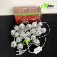 Dây nháy led, dây đèn led trang trí dạng cầu tròn pha lê