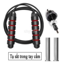 Dây nhảy lõi thép đếm số tự động  - đếm số vòng nhảy tự động tích hợp đo calo, quãng đường - Dây Thường Kèm Tạ