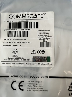 Dây nhảy mạng Cat5e 3m (10FT) CommScope CO155D2-0ZF010