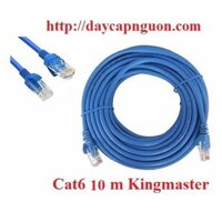 Dây Nhảy Patch cord KINGMASTER AMP Cat6 10M Đúc Sẵn 2 Đầu.