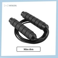Dây Nhảy Tập Thể Dục Thể Thao Tập Gym Lõi Cáp Bọc Cao Su Cao Cấp 2,7m Có Thể Điều Chỉnh Độ Dài Theo Chiều Cao- Hàng Loại 1 Chính Hãng MINIIN - Màu đen