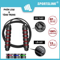 Dây nhảy thể dục Gymlink có vòng xoay và chốt điều chỉnh 2.7m Sportslink - Không có tăng trọng