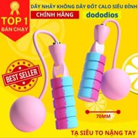 Dây Nhảy Thể Dục Không Dây, Có Bóng Điều Chỉnh 360, Không Tiếng Ồn, Luyện Thể Lực - Chính hãng dododios - Không Dây ABC Hồng