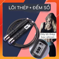 Dây nhảy thể dục lõi thép tạ chì,dây nhảy thể lực đếm số dài 2m8-Quyensport