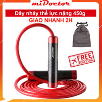 Dây Nhảy Thể Lực Cao Cấp miDoctor Nặng 450g - Luyện Võ Thuật, Boxing, Muay Thái Tặng Túi - Đỏ