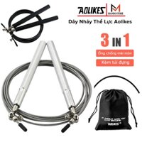 Dây Nhảy Tốc Độ Dây Nhảy Thể Dục Tay Nắm Hợp Kim Nhôm Chống Trượt Chống Xoắn Dây Tặng Kèm Túi Đựng Aolikes AL3202