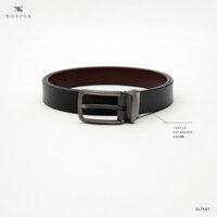 Dây nịt, dây thắt lưng da bản nhỏ NOSTER, khóa xoay chiều, dây 2 mặt đen và nâu, bản dây kích thước 2.8 (cm) DLTK61