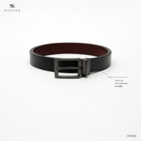 Dây nịt, dây thắt lưng da bản nhỏ NOSTER, khóa xoay chiều, dây dùng 2 mặt đen và nâu, bản dây kích thước 2.8 (cm) DLTK62