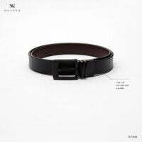 Dây nịt, dây thắt lưng da bản nhỏ NOSTER, khóa xoay chiều, dây dùng 2 mặt đen và nâu, bản dây kích thước 2.8 (cm) DLTK65