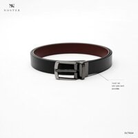 Dây nịt, dây thắt lưng da bản nhỏ NOSTER, khóa xoay chiều, dây dùng 2 mặt đen và nâu, bản dây kích thước 2.8 (cm) DLTK64