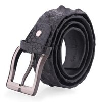 Dây nịt nam da cá sấu màu đen HJ94201-07-10-16-19-22-24 - Nguyên con đầu kim 4P