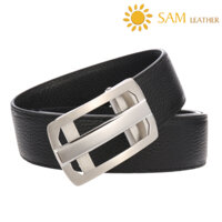 Dây Nịt Nam SAM Leather SFDN134 - Thắt Lưng Nam Da Bò Cao Cấp Mặt Khoá Thắt Lưng Inox Không Gỉ, Mens belts