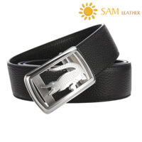 Dây Nịt Nam SAM Leather SFDN113 - Thắt Lưng Nam Da Bò Cao Cấp Mặt Khoá Thắt Lưng Inox Không Gỉ, Mens belts