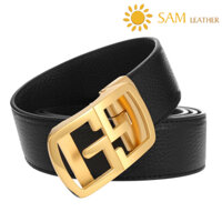 Dây Nịt Nam SAM Leather SFDN137 - Thắt Lưng Nam Da Bò Cao Cấp Mặt Khoá Thắt Lưng Inox Không Gỉ, Mens belts