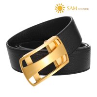 Dây Nịt Nam SAM Leather SFDN101 - Thắt Lưng Nam Da Bò Cao Cấp Mặt Khoá Thắt Lưng Inox Không Gỉ, Mens belts
