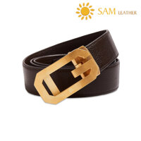 Dây Nịt Nam SAM Leather SFDN108 - Thắt Lưng Nam Da Bò Cao Cấp Mặt Khoá Thắt Lưng Inox Không Gỉ, Mens belts