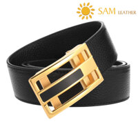 Dây Nịt Nam SAM Leather SFDN138 - Thắt Lưng Nam Da Bò Cao Cấp Mặt Khoá Thắt Lưng Inox Không Gỉ, Mens belts