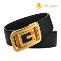 Dây Nịt Nam SAM Leather SFDN103 - Thắt Lưng Nam Da Bò Cao Cấp Mặt Khoá Thắt Lưng Inox Không Gỉ, Mens belts
