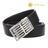 Dây Nịt Nam SAM Leather SFDN121- Thắt Lưng Nam Da Bò Cao Cấp Mặt Khoá Thắt Lưng Inox Không Gỉ, Mens belts