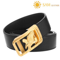 Dây Nịt Nam SAM Leather SFDN130 - Thắt Lưng Nam Da Bò Cao Cấp Mặt Khoá Thắt Lưng Inox Không Gỉ, Mens belts