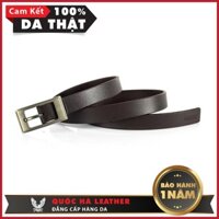 Dây Nịt - Thắt Lưng Da Bò Cho Nữ 2p Màu Nâu