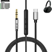 Dây nối dài cáp OFC Aux USB Type C bện Nylon cho tai nghe Sony WH-1000XM5 WH-1000XM4 WH-1000XM3 WH-1000XM2 MDR-1000X