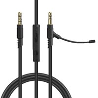 Dây nối dài cáp thay thế Micrô bên ngoài Mic tắt tiếng Điều khiển âm lượng cho tai nghe Philips SHP9500 SHP9600 SHP8800