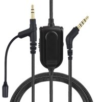 Dây nối dài cáp thay thế Micrô bên ngoài Mic tắt tiếng Điều khiển âm lượng cho tai nghe Philips SHP9500 SHP9600 SHP8800