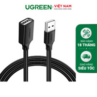 Dây nối dài USB 2.0 1 đầu đực, 1 đầu cái dài 1m UGREEN US103 10314 - Hàng chính hãng