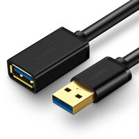 Dây nối dài USB 3.0 mạ vàng dài 2M UGREEN US115 10373 đen - Hàng Chính Hãng