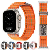 Dây Nylon tương thích với Apple Watch 46mm 42mm 49mm 45mm 44mm 41mm 40mm Iwatch Series Ultra 2 10 9 8 7 6 SE 5 4 3