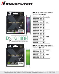 Dây PE Major Craft Dangan X8 - Made in Japan