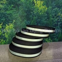 Dây phản quang vải màu đen sọc xám 2cm x 100m (1 cuộn)