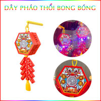 Dây Pháo Dùng Pin Thổi Bong Bóng Vui Nhộn Có Đèn Led