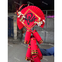 dây pháo giả decor trang trí Tết 1m8