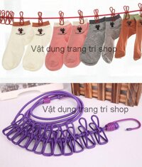 Dây phơi đồ 12 kẹp dây phơi đa năng