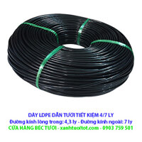 Dây PVC 4/7 (dây PE 6 ly)  đen dành cho các béc tưới dùng dây 5 ly