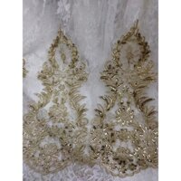 Dây Ren 1M Viền Màu Sắc Vàng Cao Cấp Trang Trí Váy Cưới