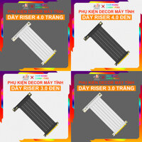 Dây Riser Dựng VGA Chính Hãng SHK Dài 20cm Chuẩn PCI-e 3.0 và 4.0 Màu Đen Và Trắng.