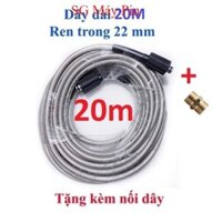 Dây rửa xe áp lực cao 20M - Tặng khớp nối đồng Sài gòn đồ pin
