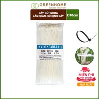 Dây rút nhựa màu Đen D10cm siêu bền, dẻo, làm giàn, đỡ trái, cố định hàng rào, dây cáp điện. - màu Trắng