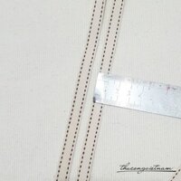 Dây ruy băng gân viền chỉ bản 1cm màu kem