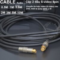 Dây S-video 2 đầu DIY 0.5 đến 20 mét - Svideo male cable
